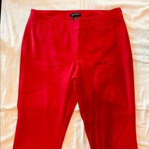 WHBM red crop dress pants 12